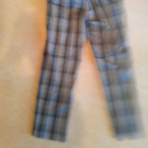 Classic Grey Plaid Polo Trousers Links Fit